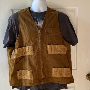Bullseye Bill vintage hunter’s vest takes 24 shotgun shells out + dinner home.